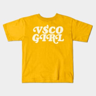 VSCO GIRL / Retro Typography Design Kids T-Shirt